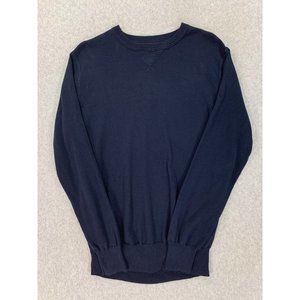 J Crew 100% Cotton Crew Sweater‎ Sweatshirt (Men's Medium) Dark Blue